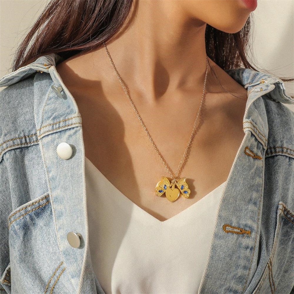 Butterfly "I Love You" Pendant Necklace