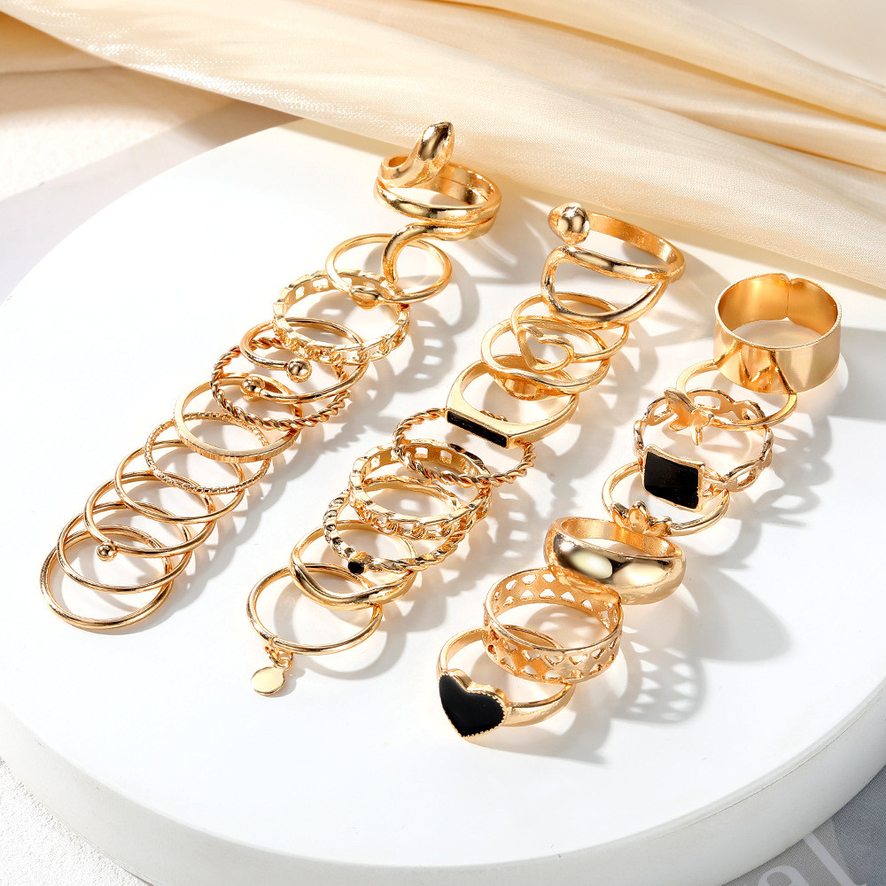 27 pcs Gold Style Ring Set