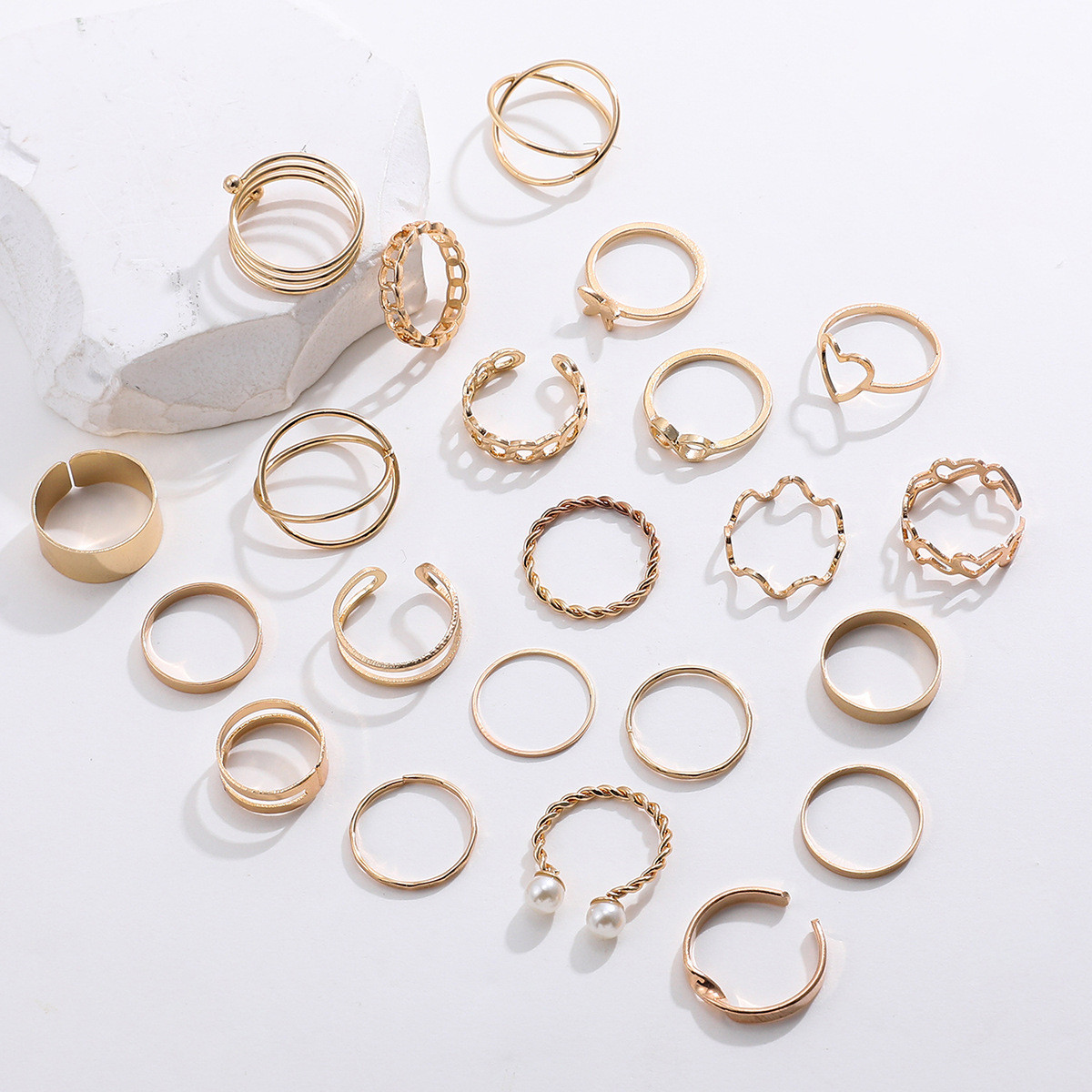 22-Piece Ring Set for Women