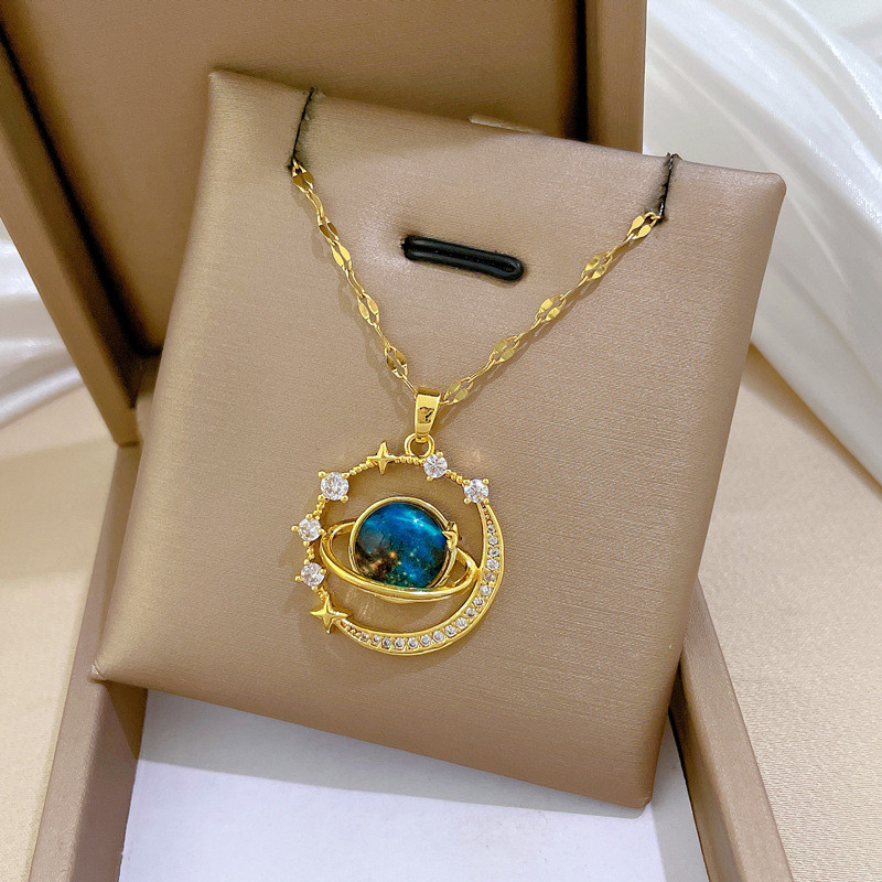 Galaxy Moon Star Pendant