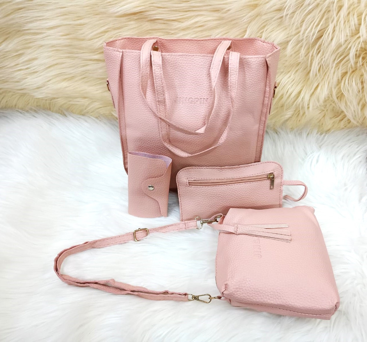 Elegant 4-Piece Ladies Handbag Set
