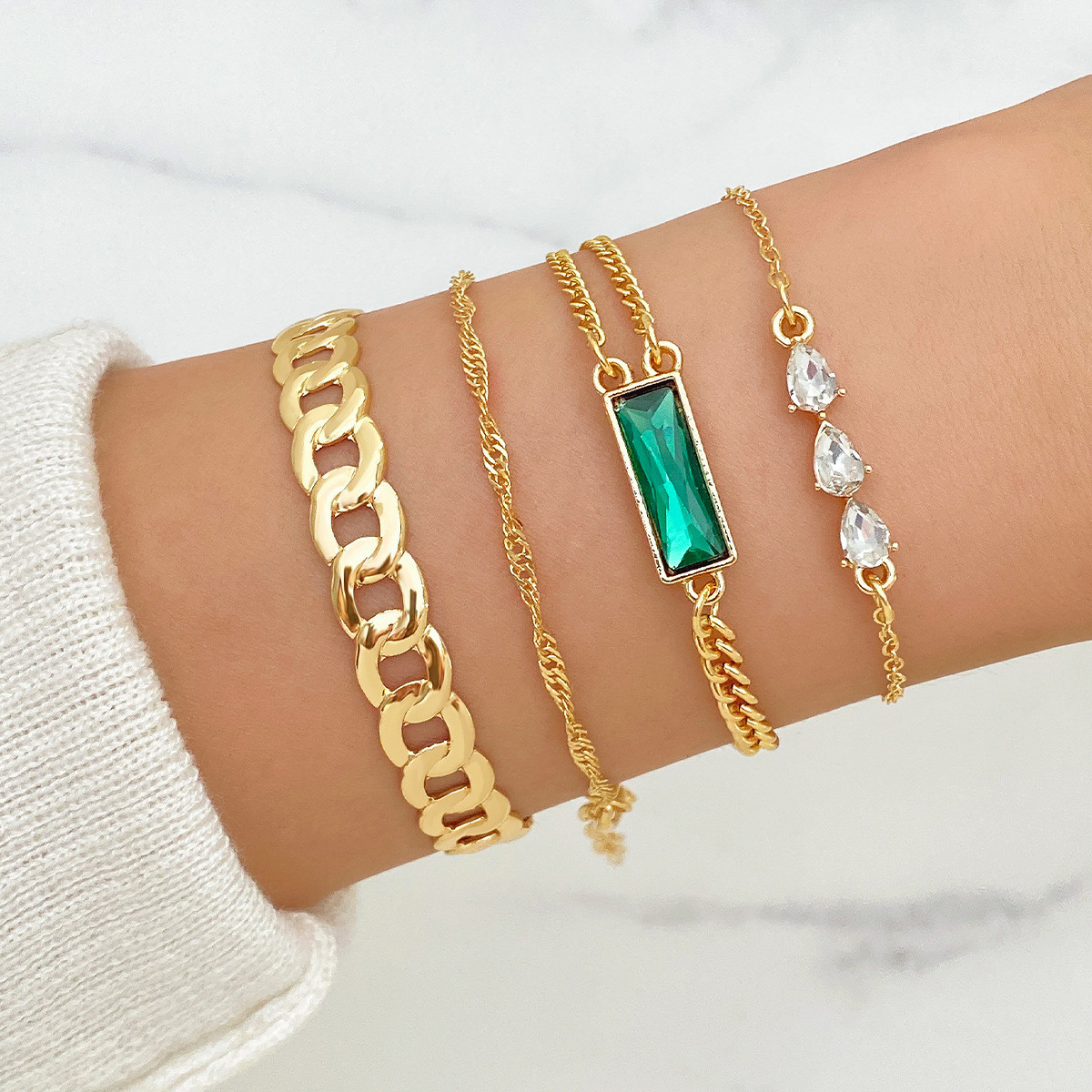 Chain Bracelets Set Adjustable  Bracelets