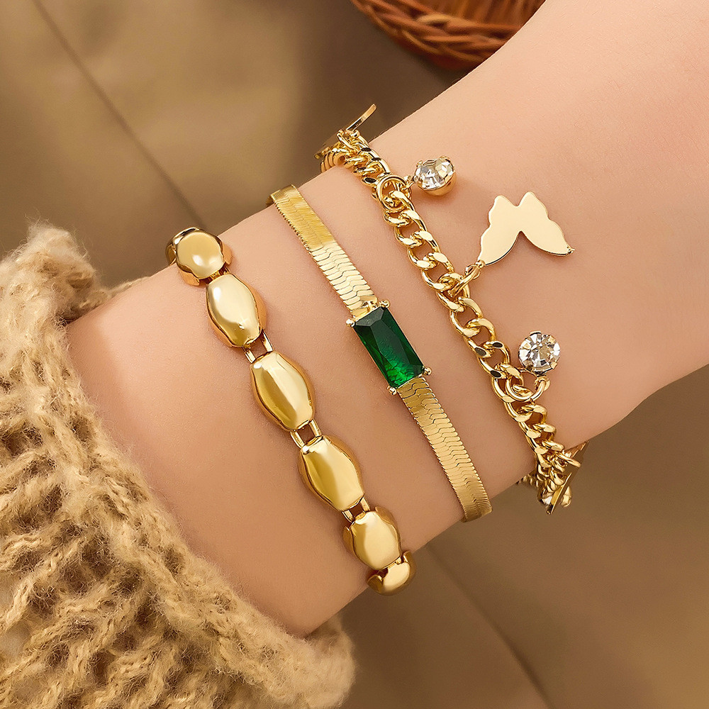 luxury butterfly multi-layer bracelet set