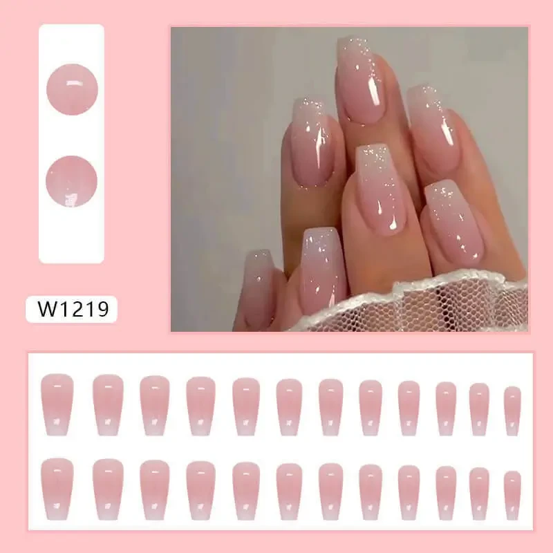 Blush Gradient Nude False Nails